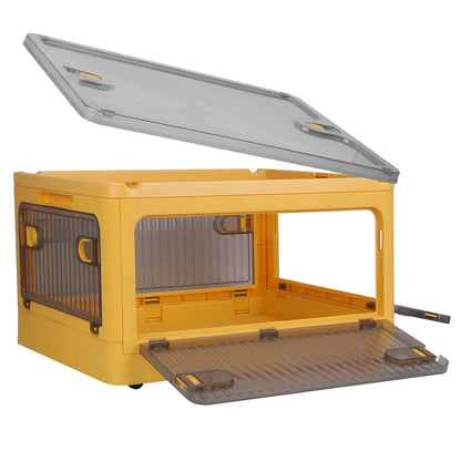 Foldable Storage Bins with Lid 4 Doors Collapsible Stackable with Lock DailySale