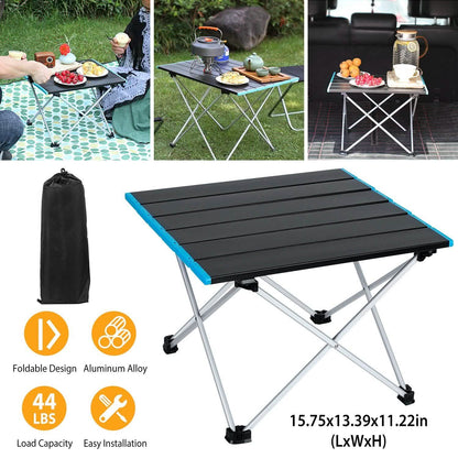 Folding Camping Table Aluminum Alloy Collapsible with Carry Bag DailySale