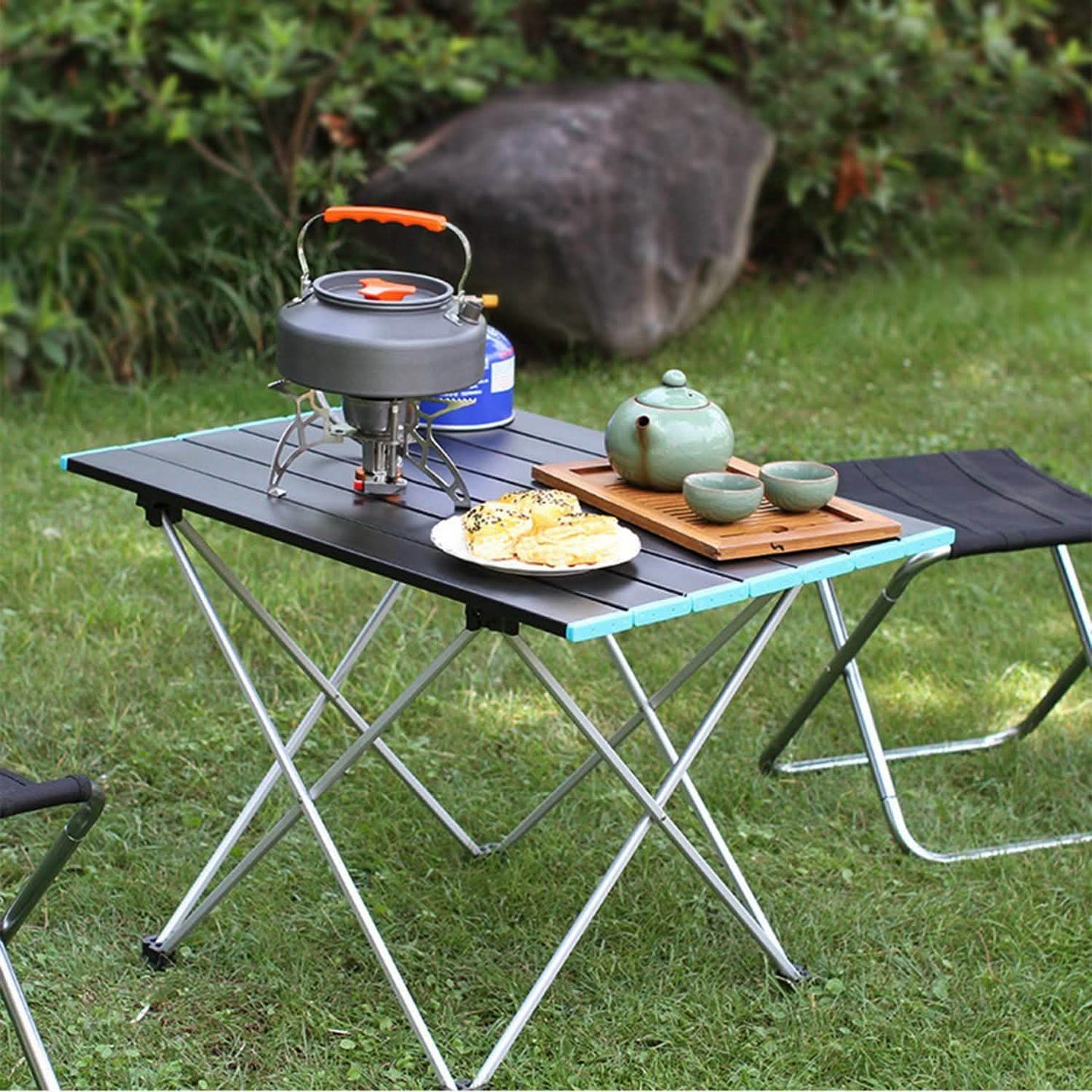 Folding Camping Table Aluminum Alloy Collapsible with Carry Bag DailySale