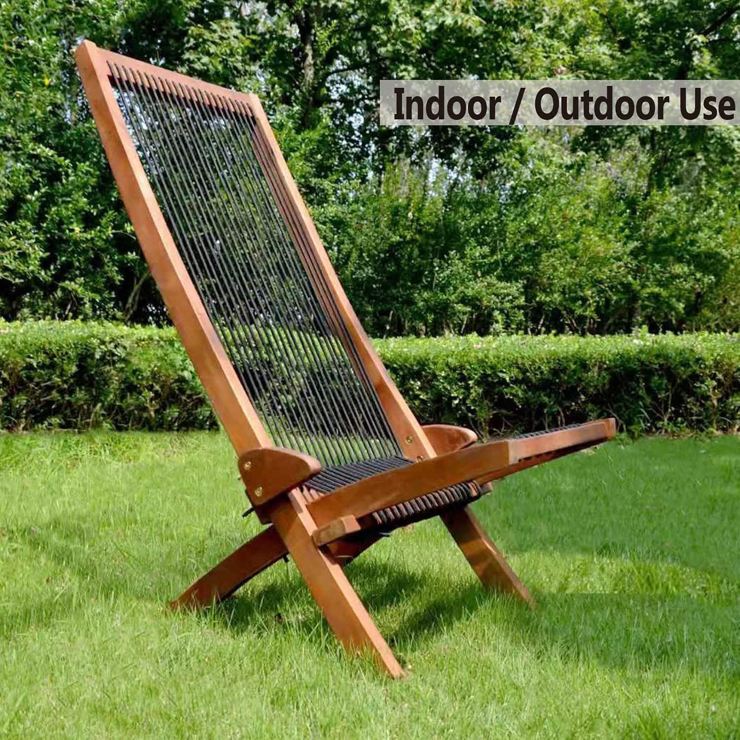 Folding Chairs Wooden Foldable Patio Chair DailySale