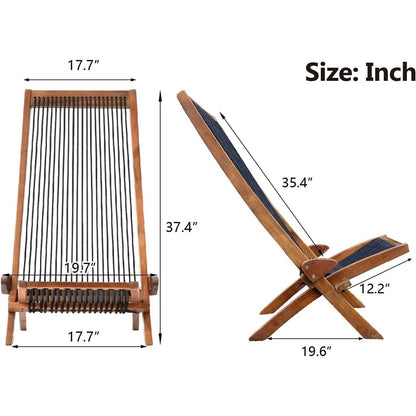 Folding Chairs Wooden Foldable Patio Chair DailySale