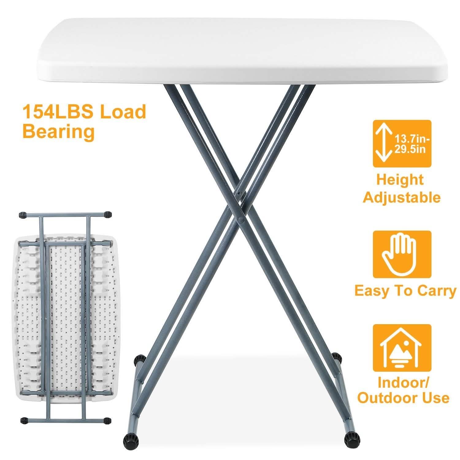 Folding Height Adjustable Snack Table DailySale