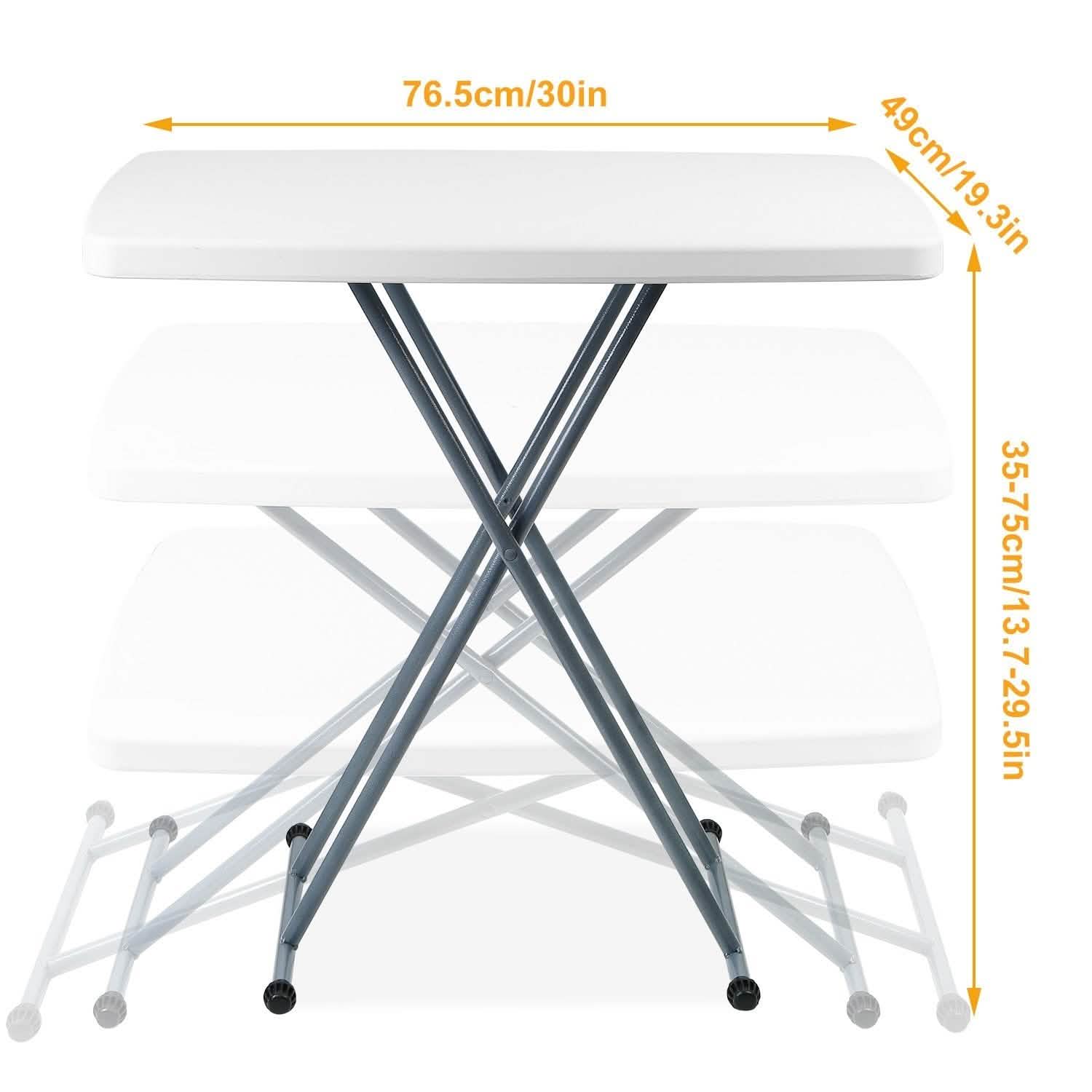 Folding Height Adjustable Snack Table DailySale