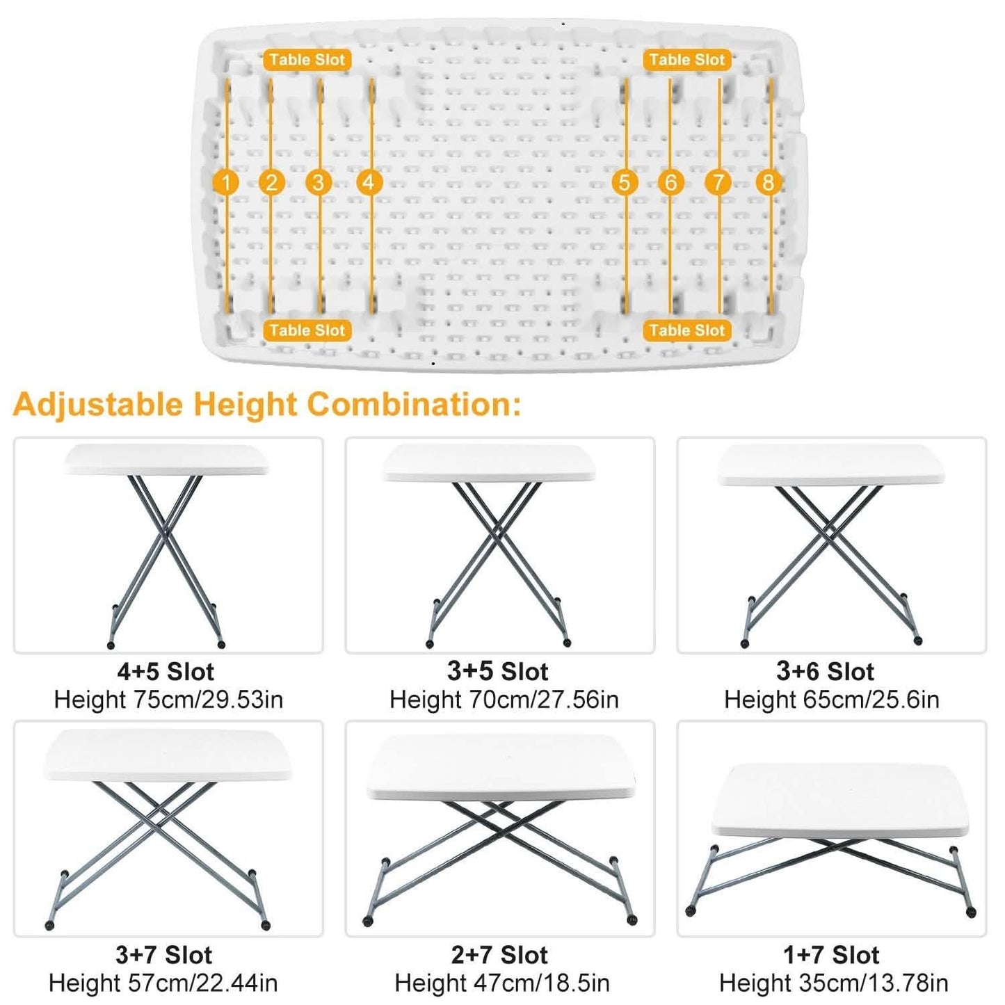 Folding Height Adjustable Snack Table DailySale