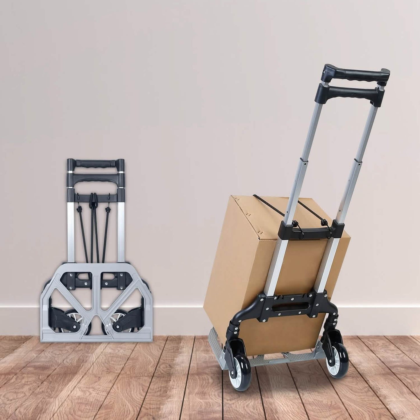 Folding Luggage Cart With Elastic Rope DailySale