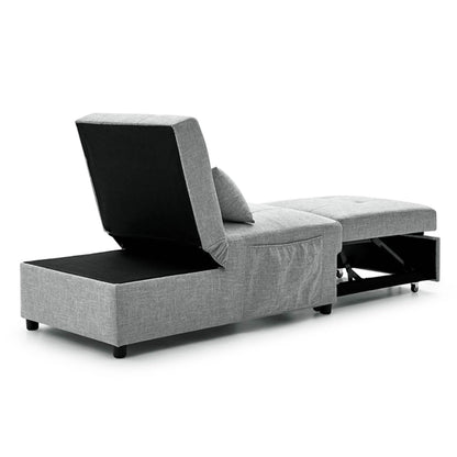Folding Ottoman Sofa Bed Convertible Upholstered Daybed DailySale