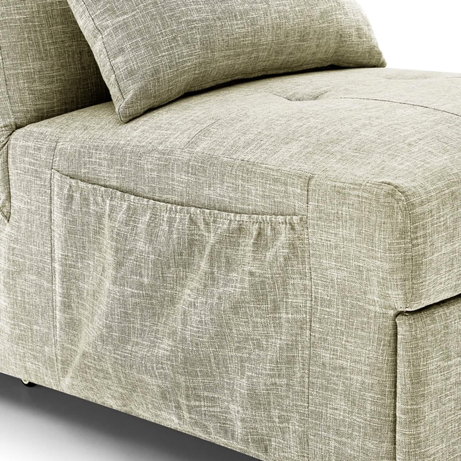 Folding Ottoman Sofa Bed Convertible Upholstered Daybed DailySale