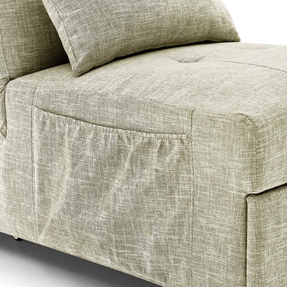 Folding Ottoman Sofa Bed Convertible Upholstered Daybed DailySale