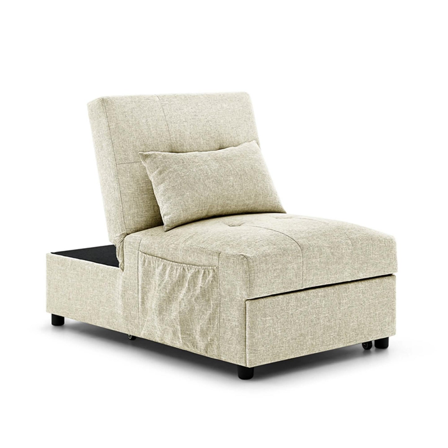Folding Ottoman Sofa Bed Convertible Upholstered Daybed DailySale