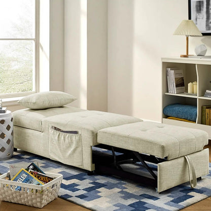 Folding Ottoman Sofa Bed Convertible Upholstered Daybed DailySale