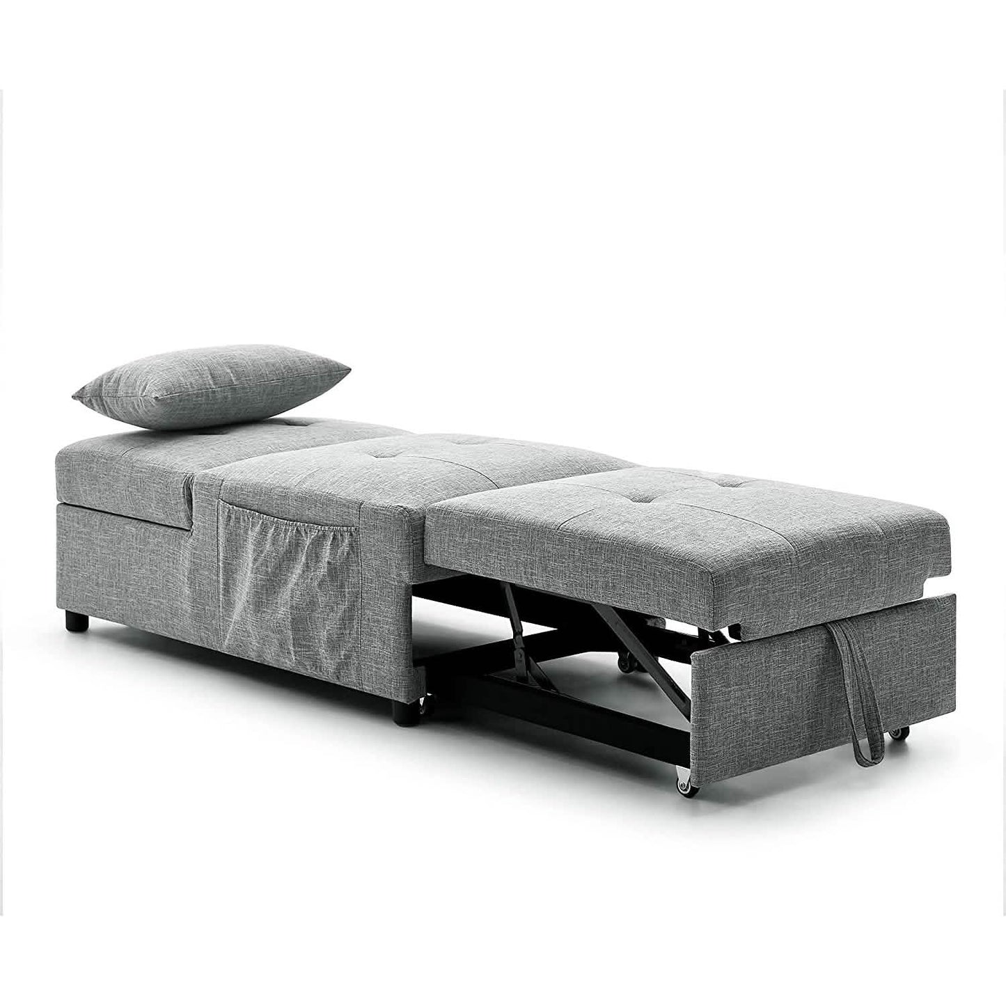 Folding Ottoman Sofa Bed Convertible Upholstered Daybed DailySale
