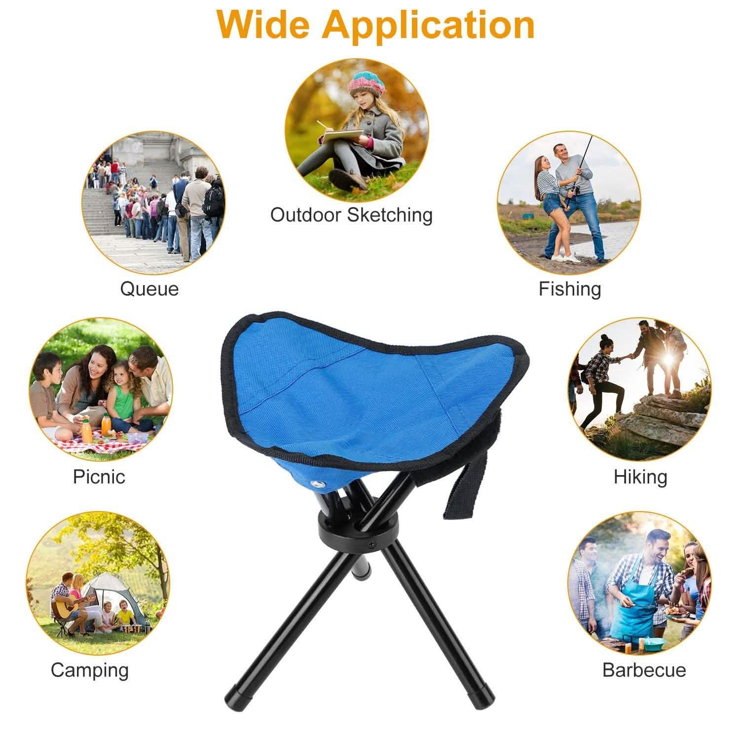 Folding Tripod Stool Outdoor Foldable Travel Chair DailySale