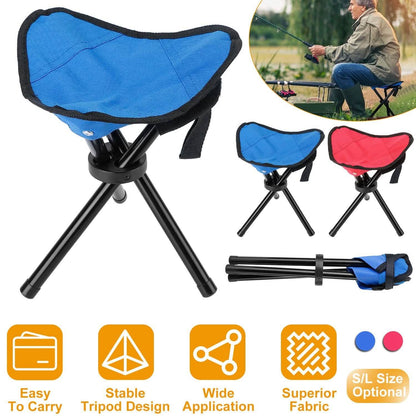 Folding Tripod Stool Outdoor Foldable Travel Chair DailySale