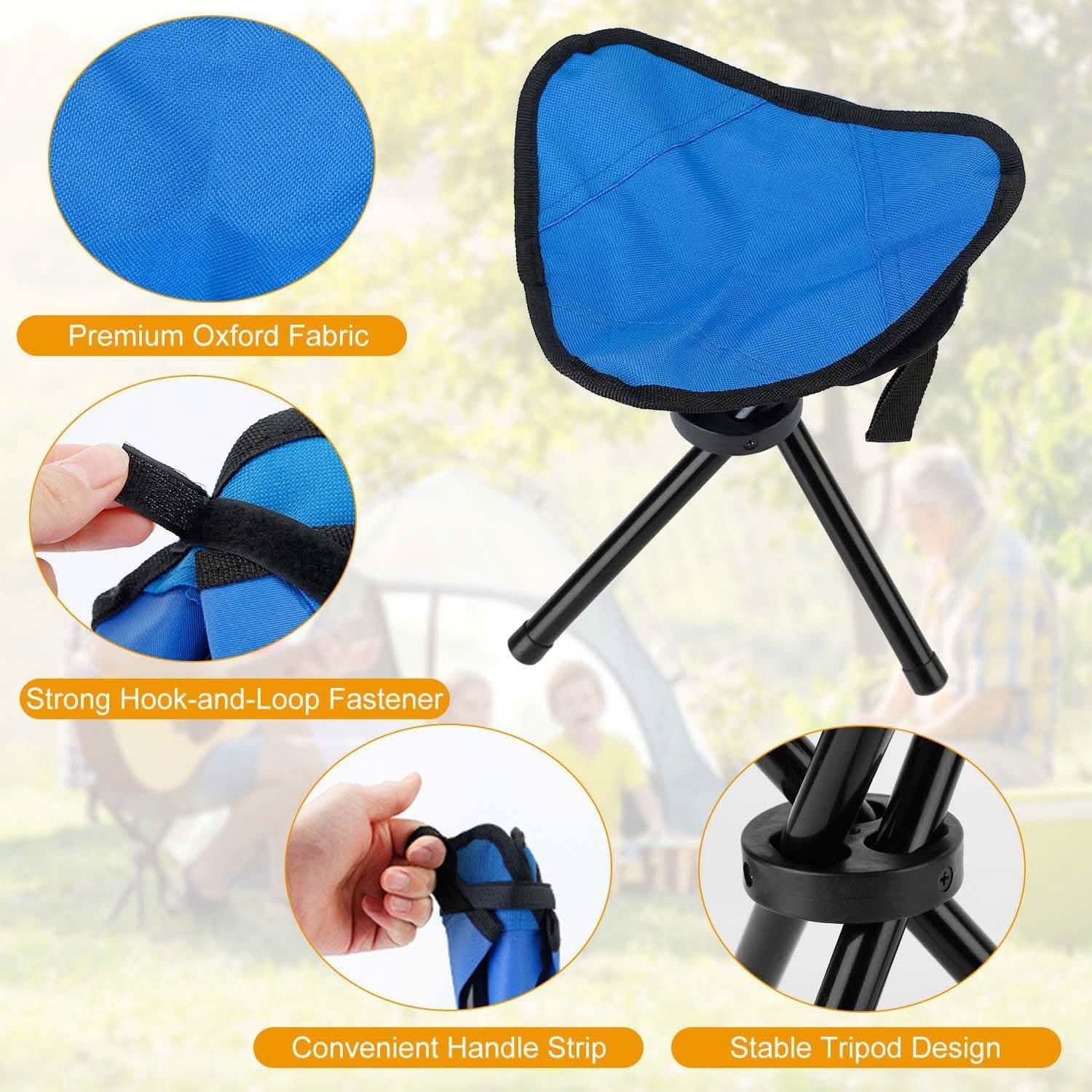 Folding Tripod Stool Outdoor Foldable Travel Chair DailySale