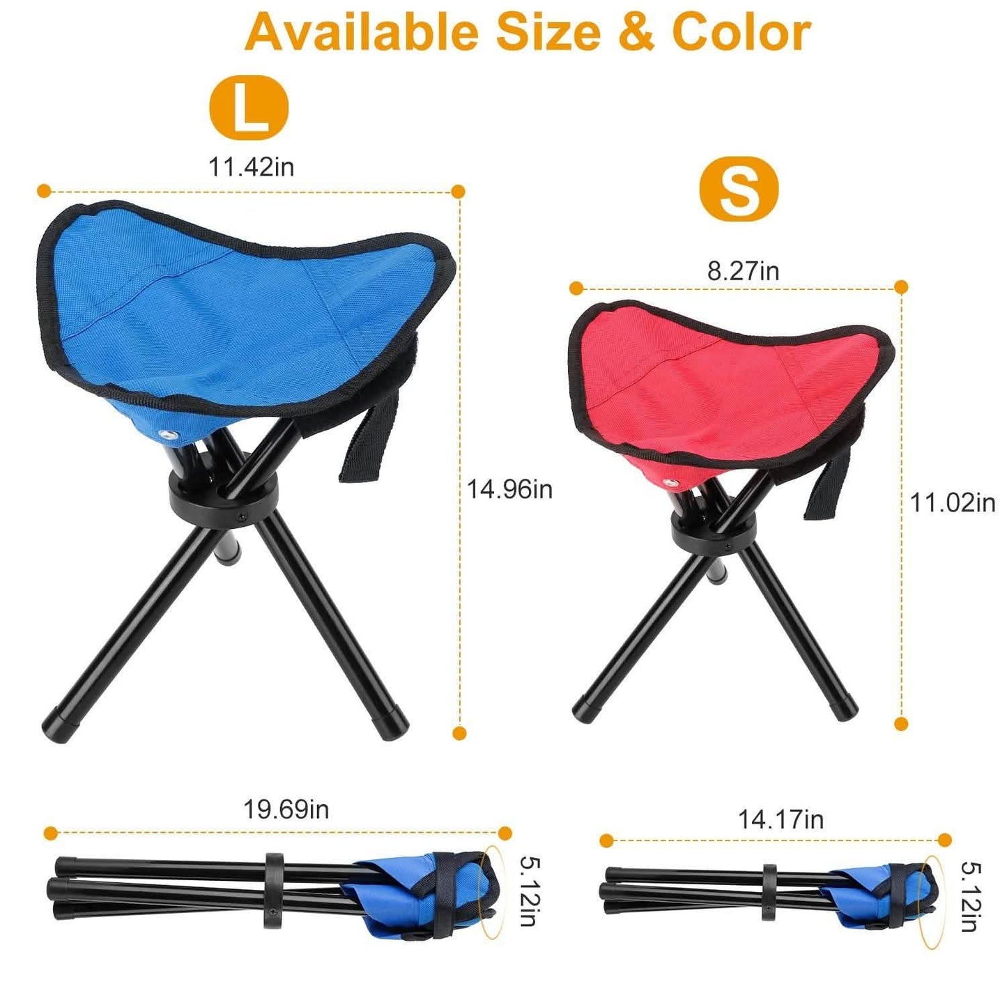 Folding Tripod Stool Outdoor Foldable Travel Chair DailySale