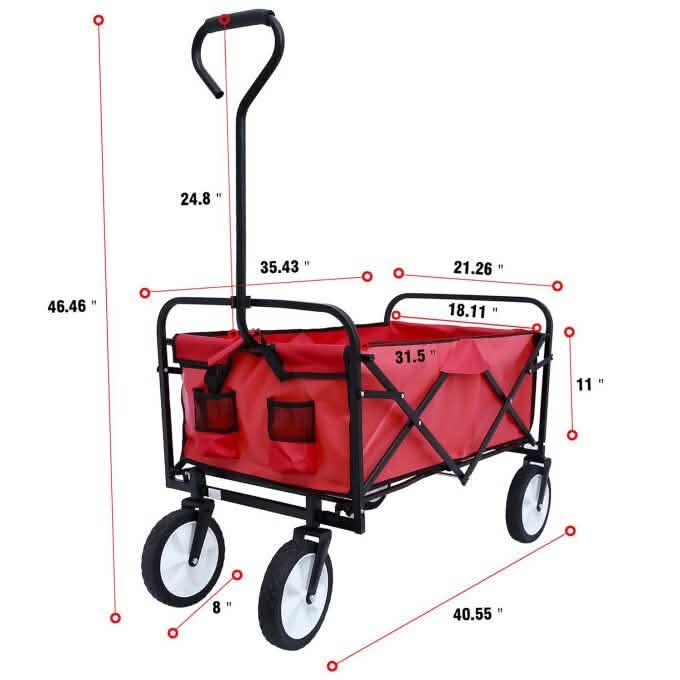 Folding Wagon Garden Shopping Beach Cart DailySale