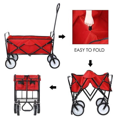 Folding Wagon Garden Shopping Beach Cart DailySale