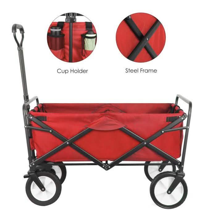 Folding Wagon Garden Shopping Beach Cart DailySale