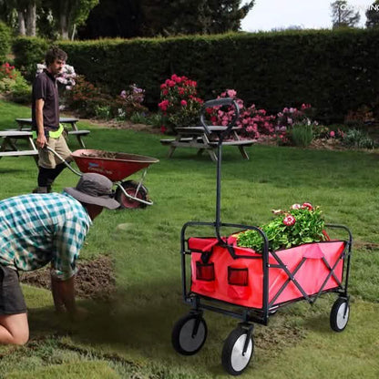 Folding Wagon Garden Shopping Beach Cart DailySale