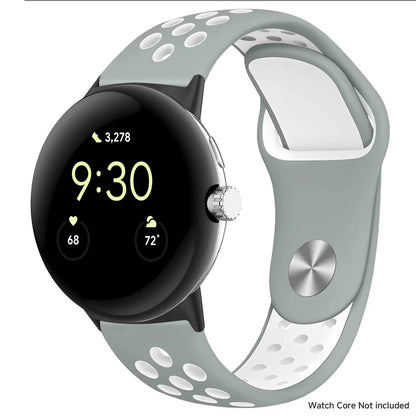 For Google Pixel 1-4 41/45mm Silicone Band - Breathable BandsCo Straps