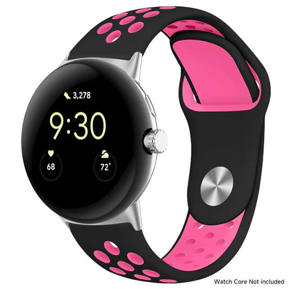 For Google Pixel 1-4 41/45mm Silicone Band - Breathable BandsCo Straps
