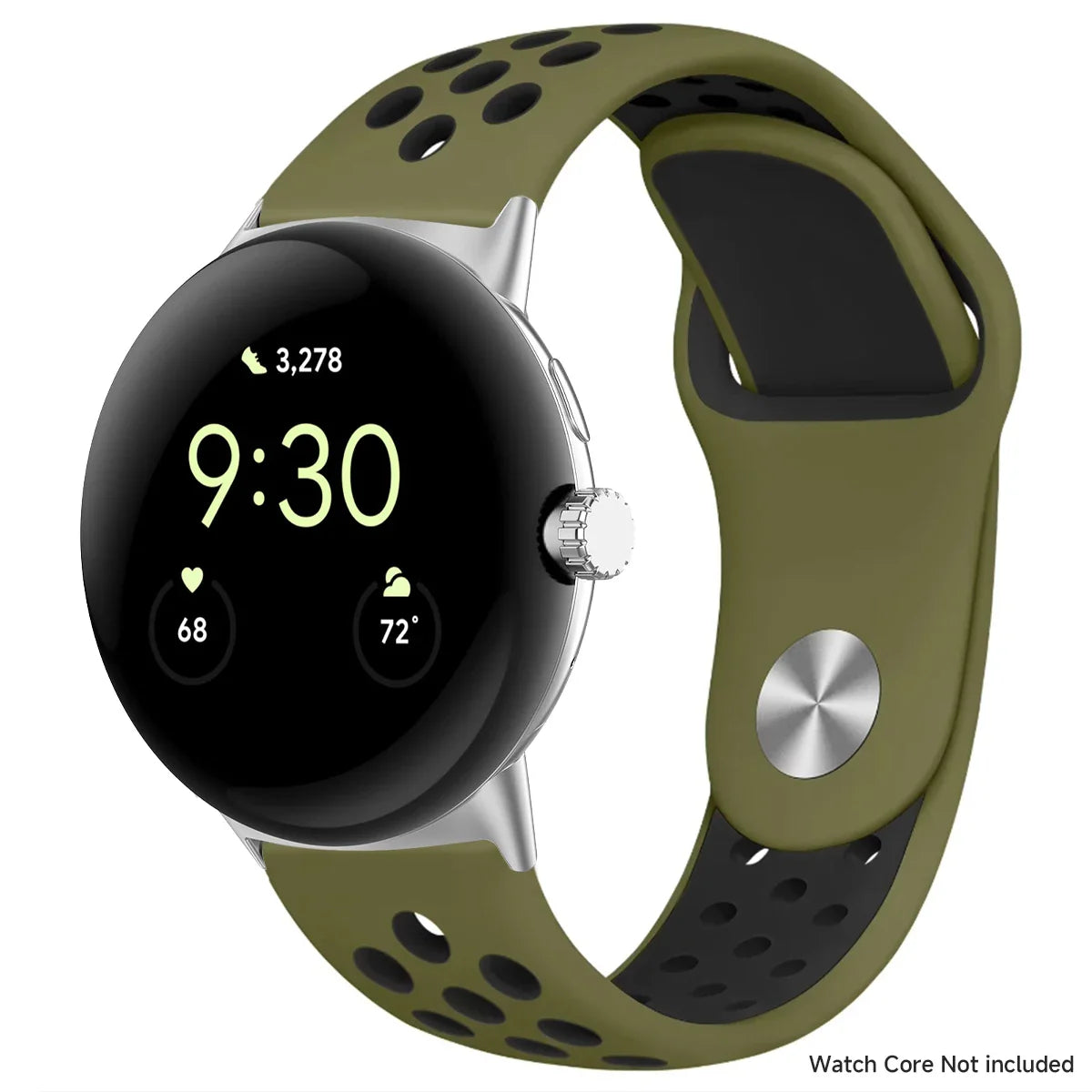 For Google Pixel 1-4 41/45mm Silicone Band - Breathable BandsCo Straps