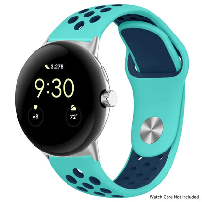 For Google Pixel 1-4 41/45mm Silicone Band - Breathable BandsCo Straps