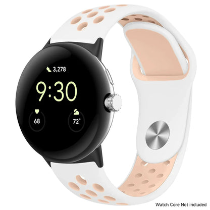 For Google Pixel 1-4 41/45mm Silicone Band - Breathable BandsCo Straps
