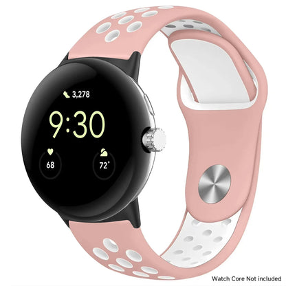 For Google Pixel 1-4 41/45mm Silicone Band - Breathable BandsCo Straps