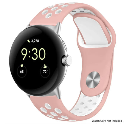 For Google Pixel 1-4 41/45mm Silicone Band - Breathable BandsCo Straps