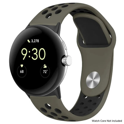 For Google Pixel 1-4 41/45mm Silicone Band - Breathable BandsCo Straps