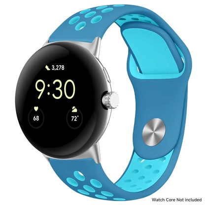 For Google Pixel 1-4 41/45mm Silicone Band - Breathable BandsCo Straps