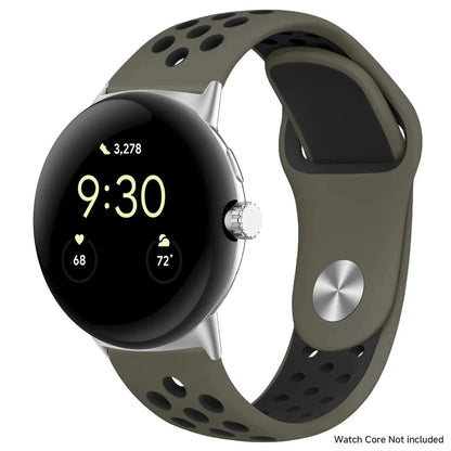 For Google Pixel 1-4 41/45mm Silicone Band - Breathable BandsCo Straps