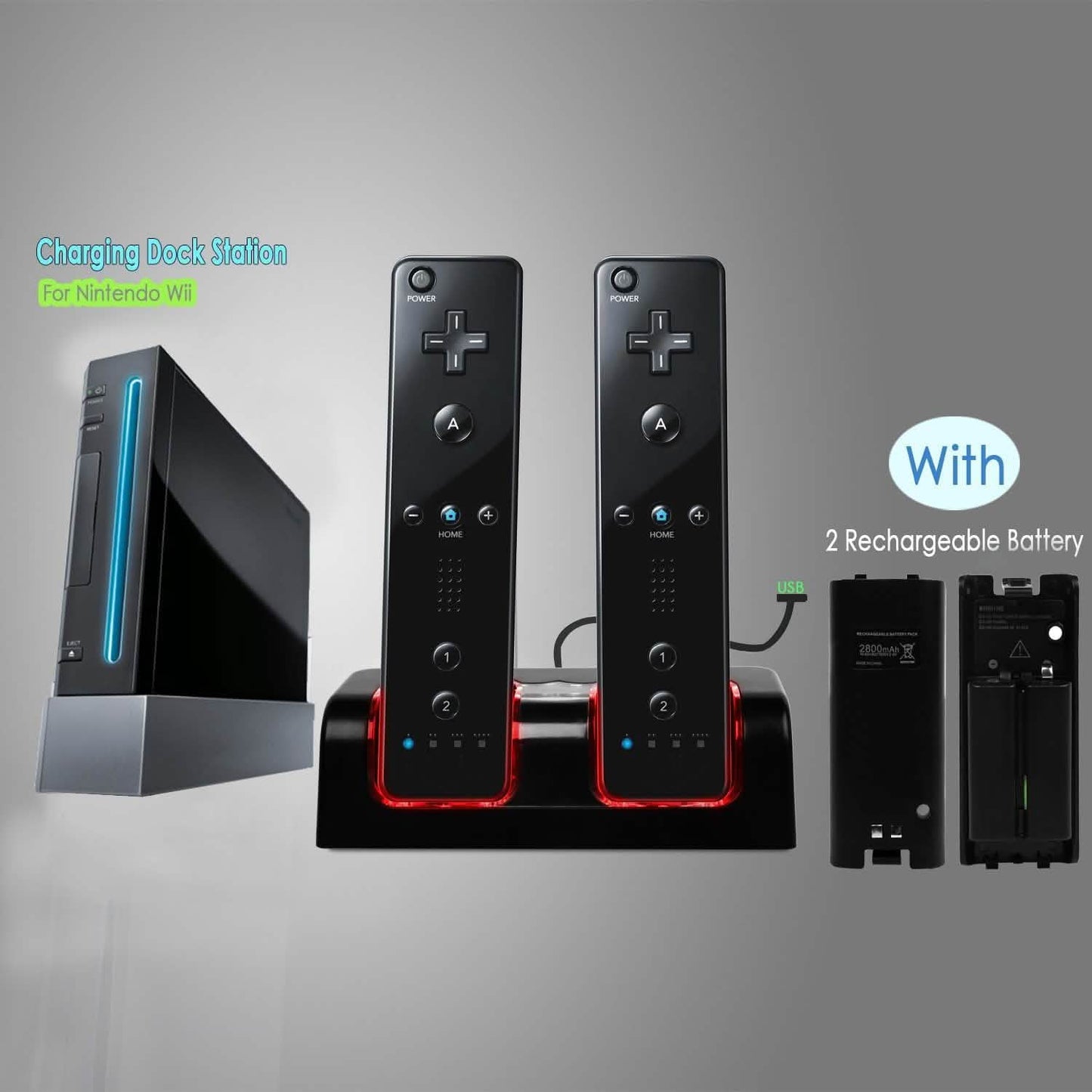 For Wii Remote Controller Charger DailySale