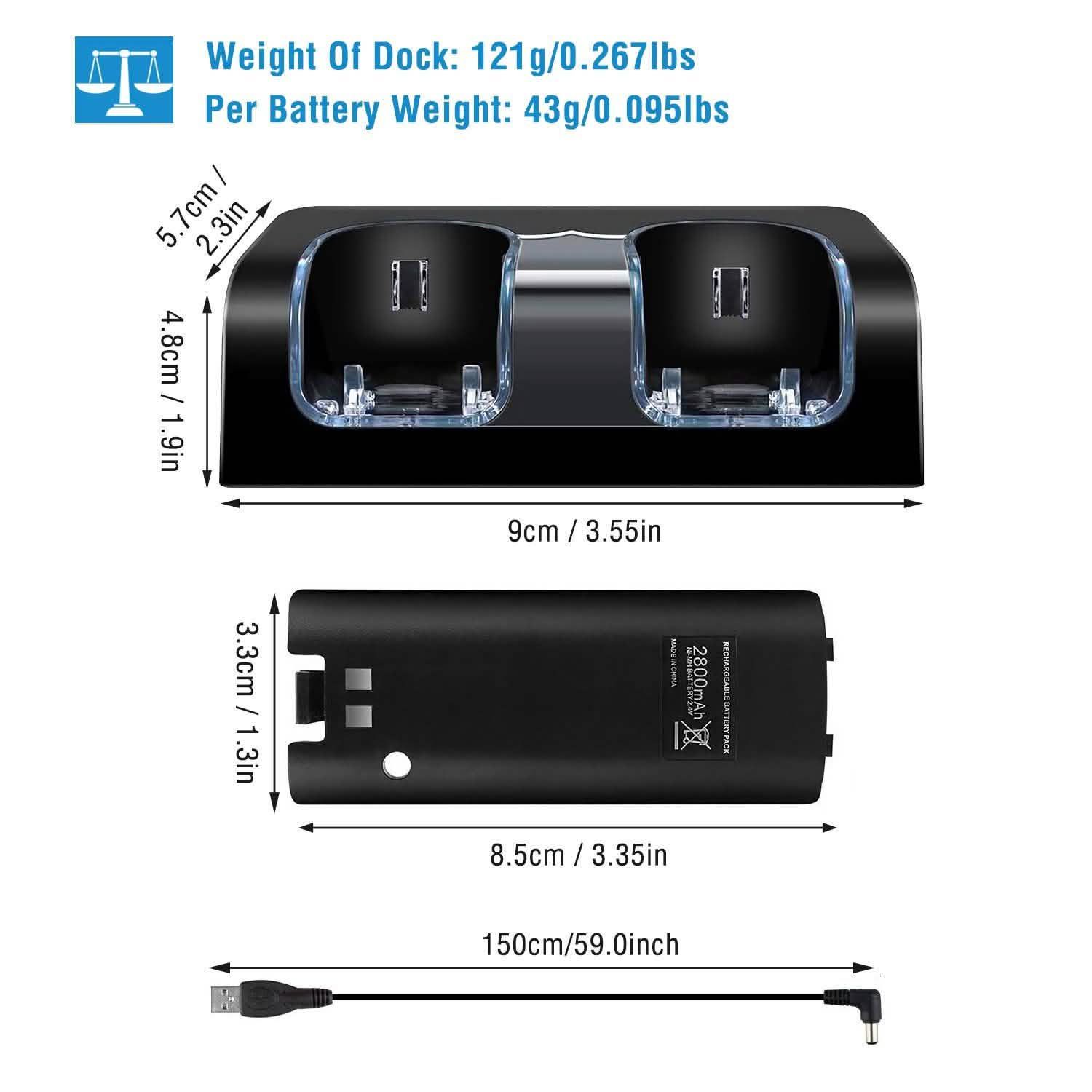 For Wii Remote Controller Charger DailySale