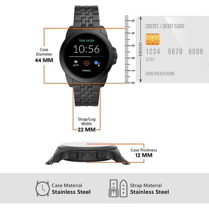 Fossil Men's Gen 5E 44mm Stainless Steel Touchscreen Smartwatch with Alexa DailySale