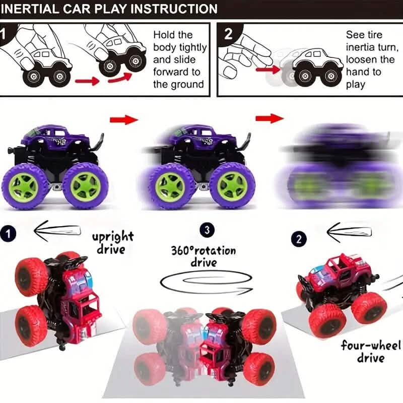 Four-Wheel Drive Two-Way Inertial Off-Road 360° Stunt Toy Car DailySale