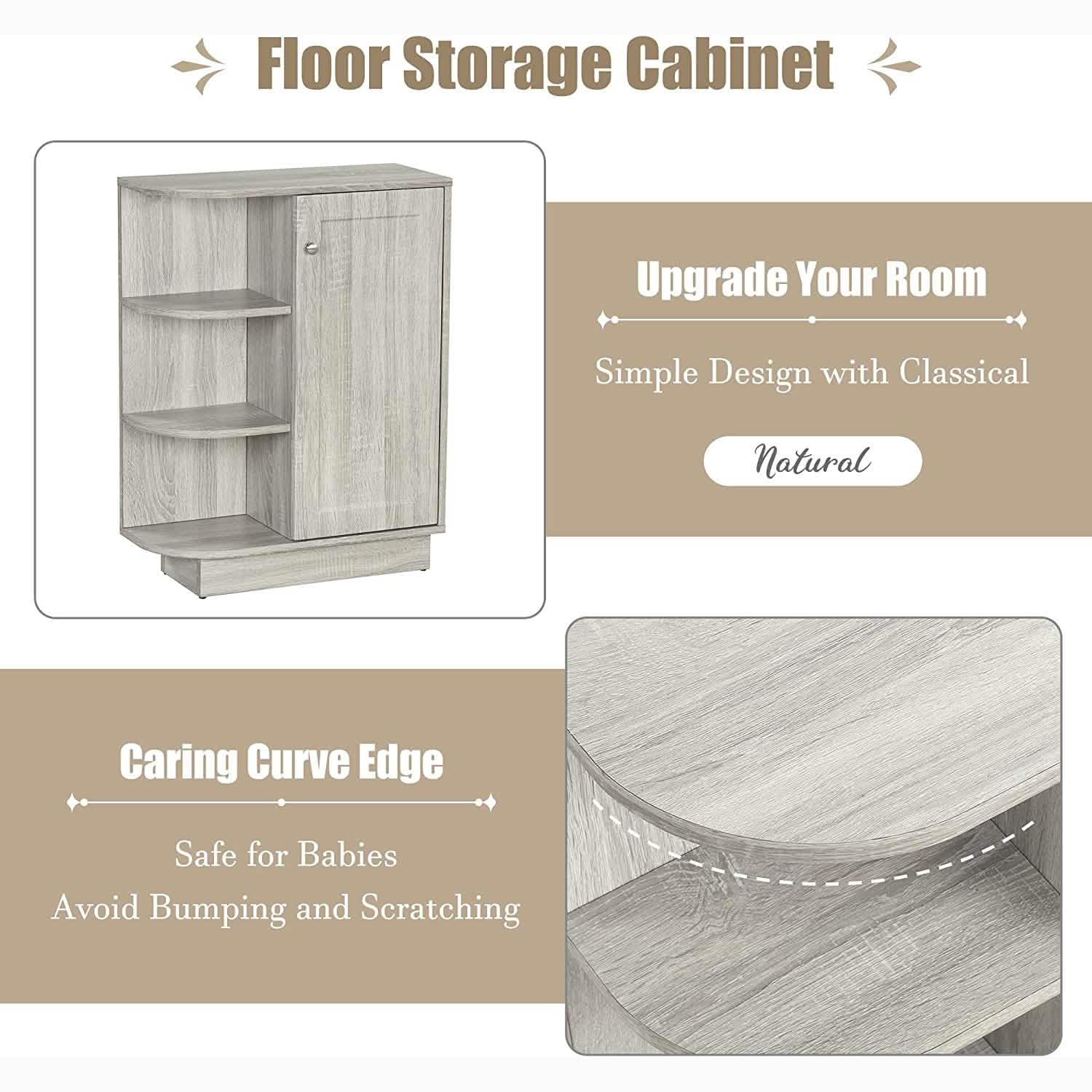 Freestanding Cabinet Bathroom Storage DailySale