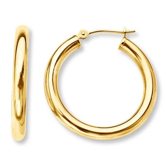 French Lock Hoop Earrings in Solid 14K Gold DailySale