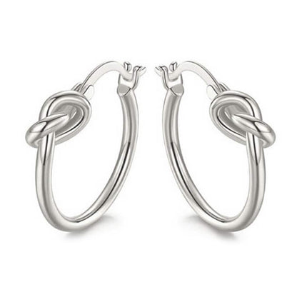 French Lock Knot Hoops in 18K Gold DailySale