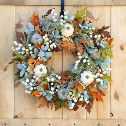 Front Door Autumn Pumpkin Maple Leaves Wreaths DailySale