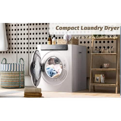 Front Load Laundry Dryer with Touch Screen Panel and Stainless Steel Tub DailySale
