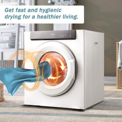 Front Load Laundry Dryer with Touch Screen Panel and Stainless Steel Tub DailySale