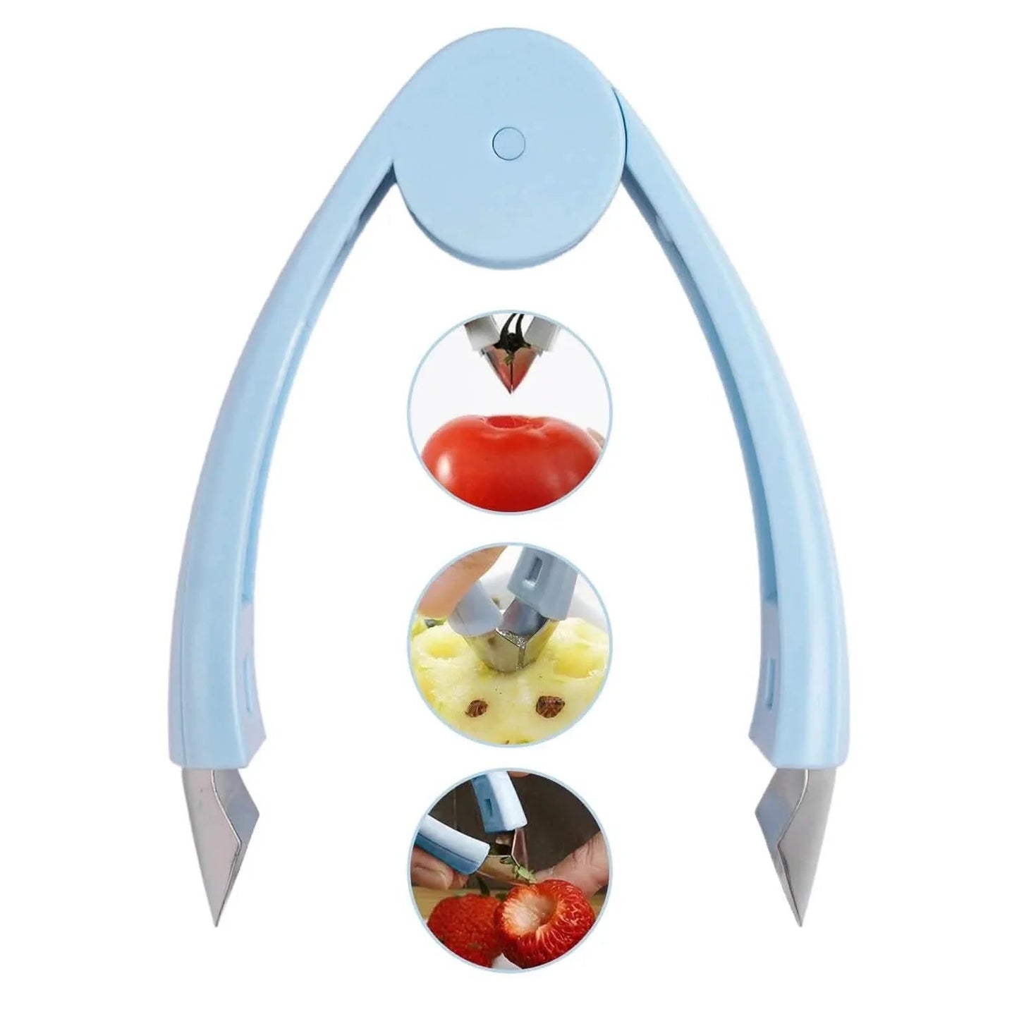 Fruit and Vegetable Stem Remover Strawberry Tomato Potato Pineapple Carrot Huller Corer Tweezers Tool Kitchen Gadget DailySale