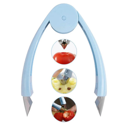Fruit and Vegetable Stem Remover Strawberry Tomato Potato Pineapple Carrot Huller Corer Tweezers Tool Kitchen Gadget DailySale