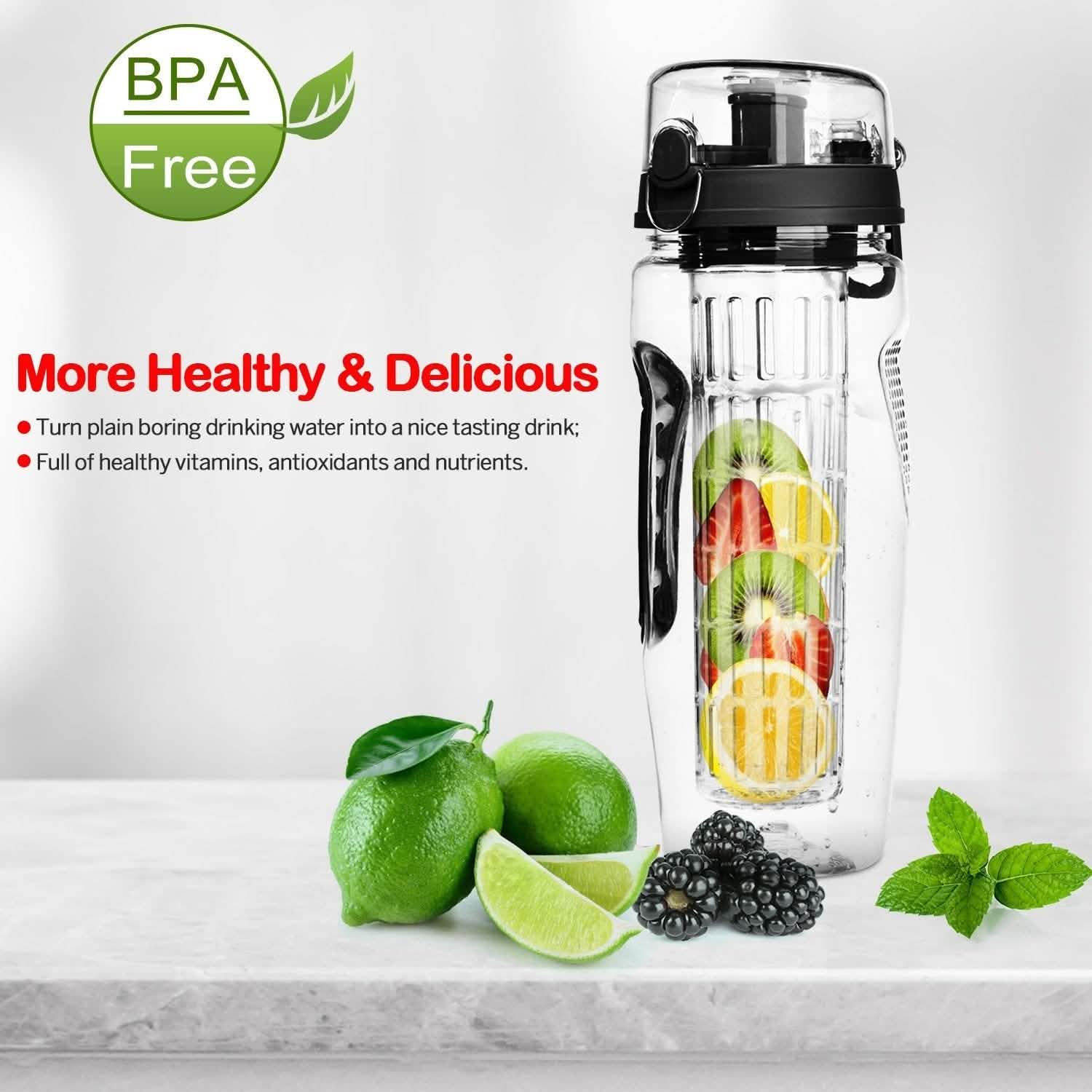 Fruit Infuser Water Bottle 32OZ Juice Shaker DailySale