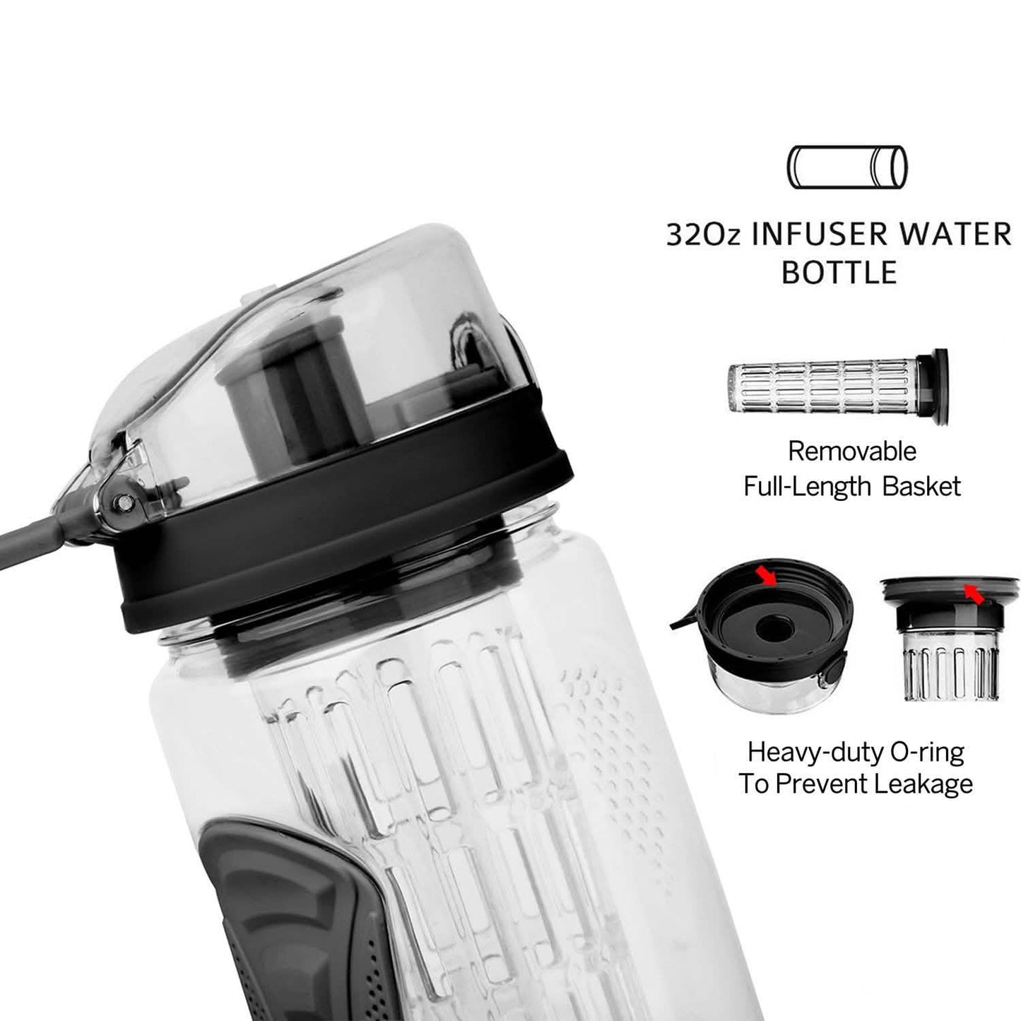 Fruit Infuser Water Bottle 32OZ Juice Shaker DailySale