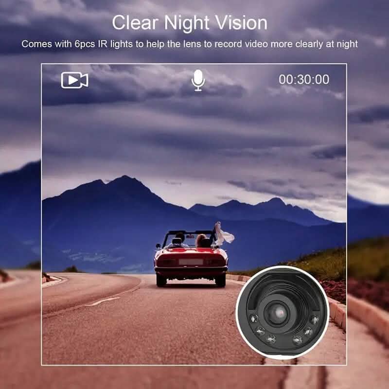 Full HD 1080P Camera Dash Cam with 140° Wide Angle View and IR Night Vision DailySale