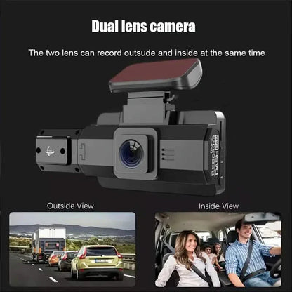 Full HD 1080P Dual Car Dash Cam Night Vision with Front and Inside view DailySale