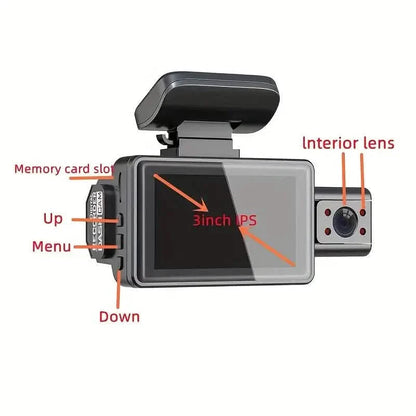 Full HD 1080P Dual Car Dash Cam Night Vision with Front and Inside view DailySale